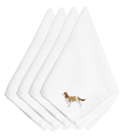 Cavalier King Charles Spaniel Embroidered Napkins Set of 4