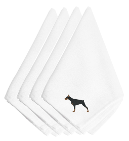 Doberman Embroidered Napkins Set of 4