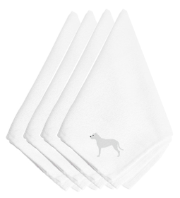 Dogo Argentino Embroidered Napkins Set of 4