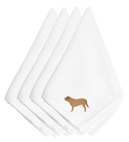 Dogue de Bordeaux Embroidered Napkins Set of 4