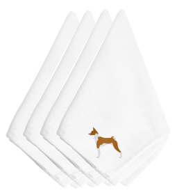 Basenji Embroidered Napkins Set of 4