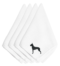 Great Dane 1 Embroidered Napkins Set of 4