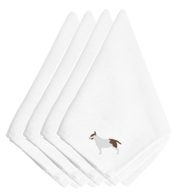 Bull Terrier Embroidered Napkins Set of 4