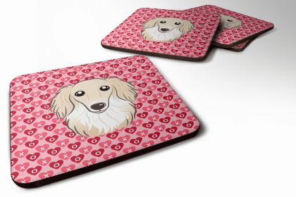 Dachshund - Longhair - Creme Art Foam Coaster