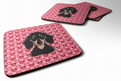 Dachshund - Smooth - Black and Tan Art Foam Coaster