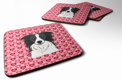 Border Collie Art Foam Coaster