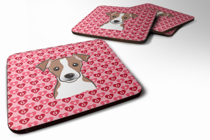 Jack Russell Terrier 4 Art Foam Coaster