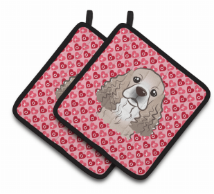 Cocker Spaniel XOXO Pair of Potholders