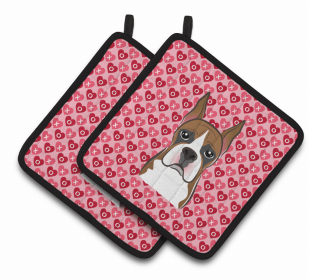 Boxer XOXO Pair of Potholders