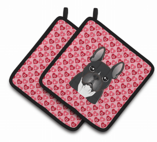 French Bulldog XOXO Pair of Potholders