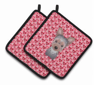 Yorkshire Terrier 1 XOXO Pair of Potholders