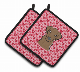 Labrador Retriever 2 XOXO Pair of Potholders