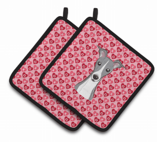 Italian Greyhound XOXO Pair of Potholders