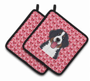 Bernese Mountain Dog XOXO Pair of Potholders