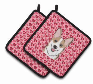 Corgi XOXO Pair of Potholders