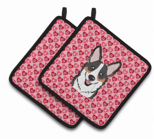 Corgi 2 XOXO Pair of Potholders