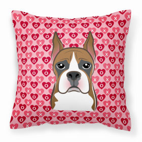 Boxer XOXO Hearts Fabric Decorative Pillow