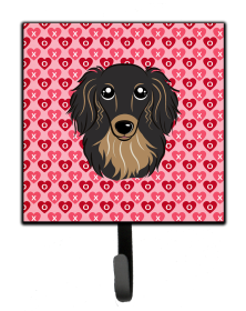 Dachshund 2 Heart Leash or Key Holder