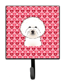 Bichon Frise Heart Leash or Key Holder