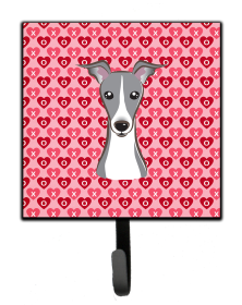 Italian Greyhound Heart Leash or Key Holder