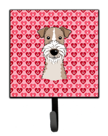 Wire Fox Terrier Heart Leash or Key Holder