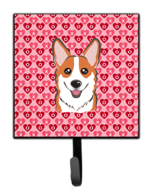 Corgi 2 Heart Leash or Key Holder