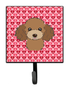 Poodle 1 Heart Leash or Key Holder