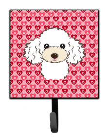 Poodle 2 Heart Leash or Key Holder