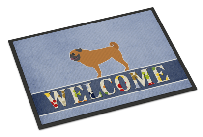 Pug Indoor/Outdoor Welcome Mat