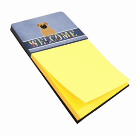 Pug - Brown Welcome Design Sticky Note Holder