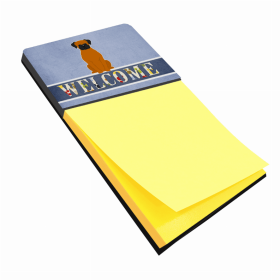 Boxer - Fawn Welcome Design Sticky Note Holder