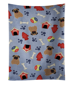 Pug - Dark Brown - Doghouse Collection Kitchen Towel