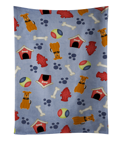 Airedale Terrier Doghouse Collection Kitchen Towel