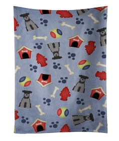 Schnauzer - Miniature - Black and Silver - Doghouse Collection Kitchen Towel