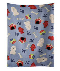 Poodle - White - Doghouse Collection Kitchen Towel