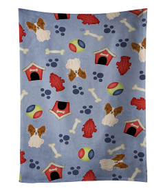 Papillon - Red and White - Doghouse Collection Kitchen Towel