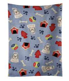 Shih Tzu - Silver and White - Doghouse Collection Kitchen Towel