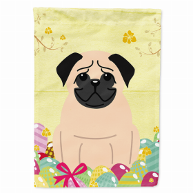 Pug - Fawn Easter Eggs Breed Themed Flag Canvas