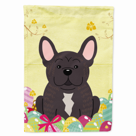 French Bulldog - Brindle Easter Eggs Breed Themed Flag Canvas