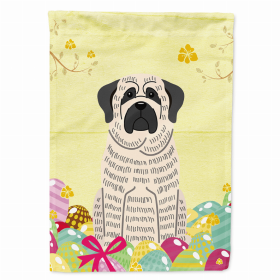 Mastiff - Brindle and White Easter Eggs Breed Themed Flag Canvas