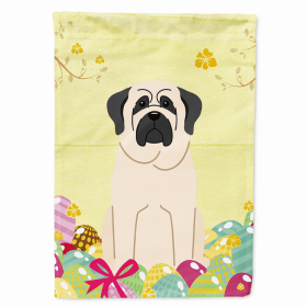 Mastiff - White Easter Eggs Breed Themed Flag Canvas