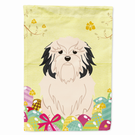 Lowchen Easter Eggs Breed Themed Flag Canvas