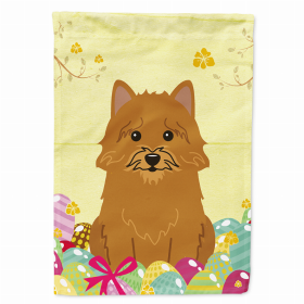 Norwich Terrier Easter Eggs Breed Themed Flag Canvas