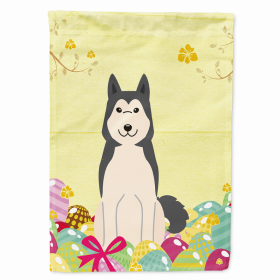 West Siberian Laika Spitz Easter Eggs Breed Themed Flag Canvas