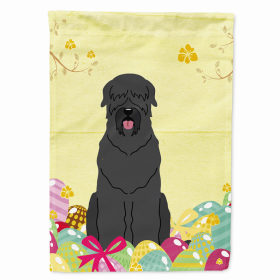 Black Russian Terrier Easter Eggs Breed Themed Flag Canvas