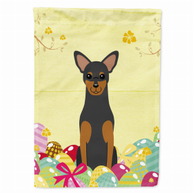 Manchester Terrier Easter Eggs Breed Themed Flag Canvas