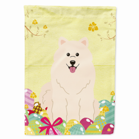 Samoyed Easter Eggs Breed Themed Flag Canvas