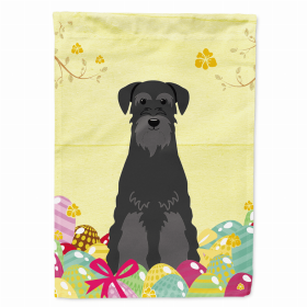 Schnauzer - Standard - Black Easter Eggs Breed Themed Flag Canvas