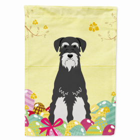 Schnauzer - Standard - Salt and Pepper Easter Eggs Breed Themed Flag Canvas