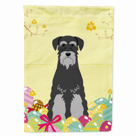 Schnauzer - Standard - Black and Grey Easter Eggs Breed Themed Flag Canvas